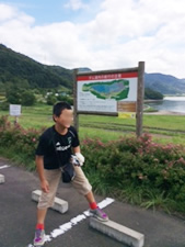 北海道芦別市人造湖にて