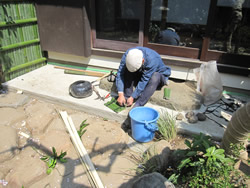 W邸造園工事（親方出村の手作業）