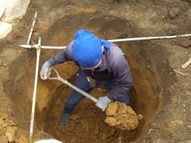 上用賀・作業中