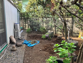 目黒区K館 庭園改修工事 作業開始②