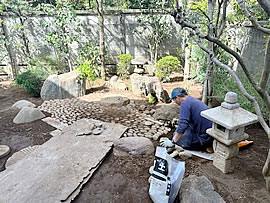 目黒区K館 庭園改修工事 作業開始②