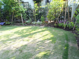 Ｍ邸・花植え作業