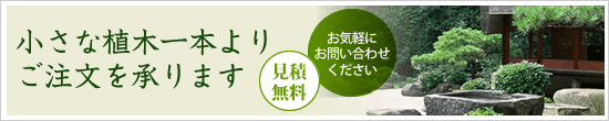 小さな植木一本よりご注文を承ります